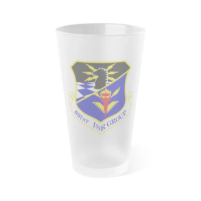 691 Intelligence Surveillance and Reconnaissance Group ACC (U.S. Air Force) Frosted Pint Glass 16oz-16oz-Frosted-Go Mug Yourself