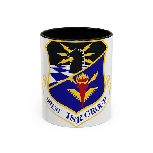 691 Intelligence Surveillance and Reconnaissance Group ACC (U.S. Air Force) Accent Coffee Mug 11oz Black - Go Mug Yourself