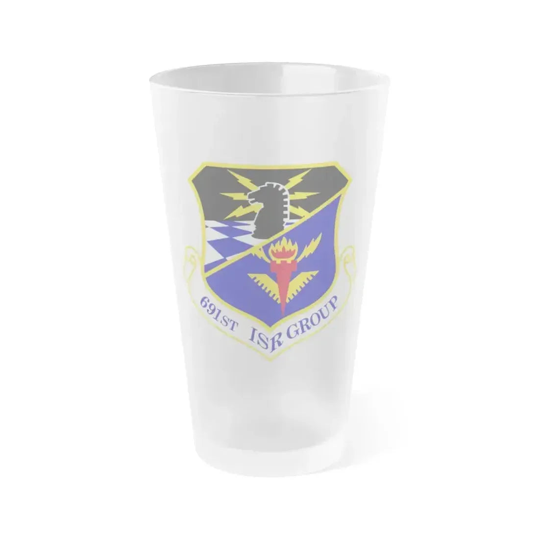 691 Intelligence Surveillance and Reconnaissance Group ACC (U.S. Air Force) Frosted Pint Glass 16oz 16oz Frosted - Go Mug Yourself