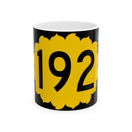 K-192 (Kansas) (Road Sign) White Coffee Mug