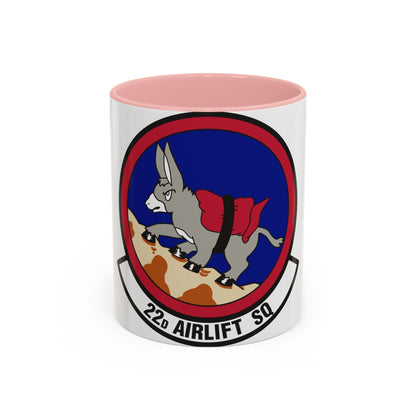 22d Airlift Squadron (U.S. Air Force) Accent Coffee Mug