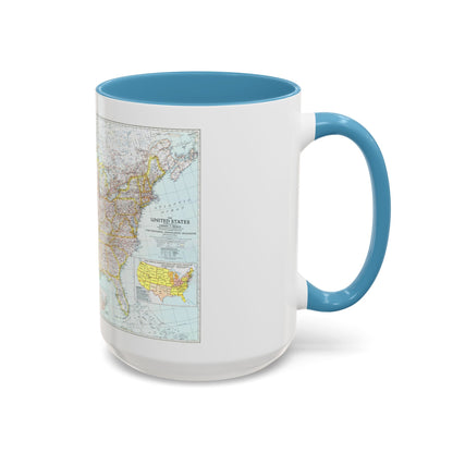 USA - The United States (1940) (Map) Accent Coffee Mug