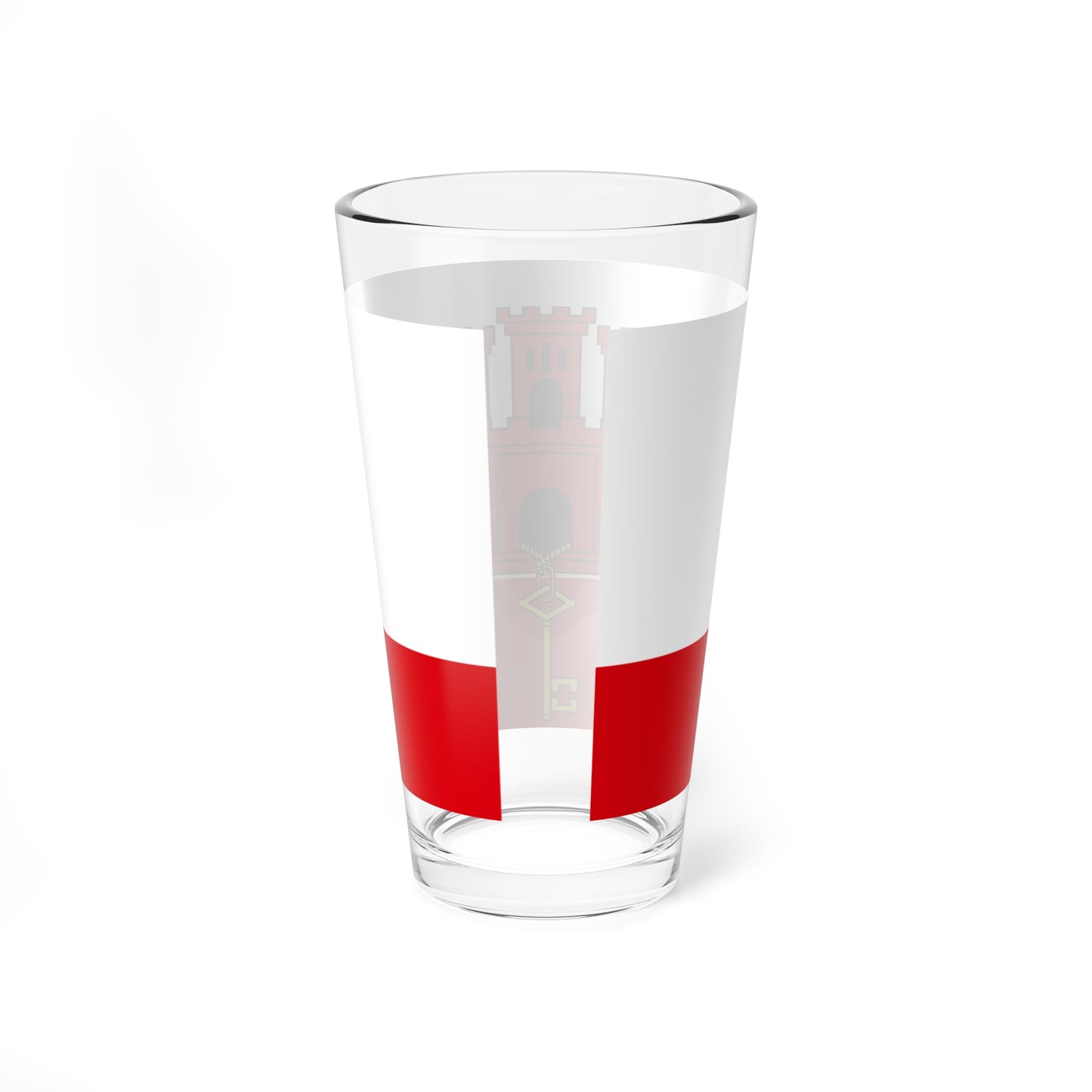 Flag of Gibraltar (United Kingdom) Pint Glass 16oz