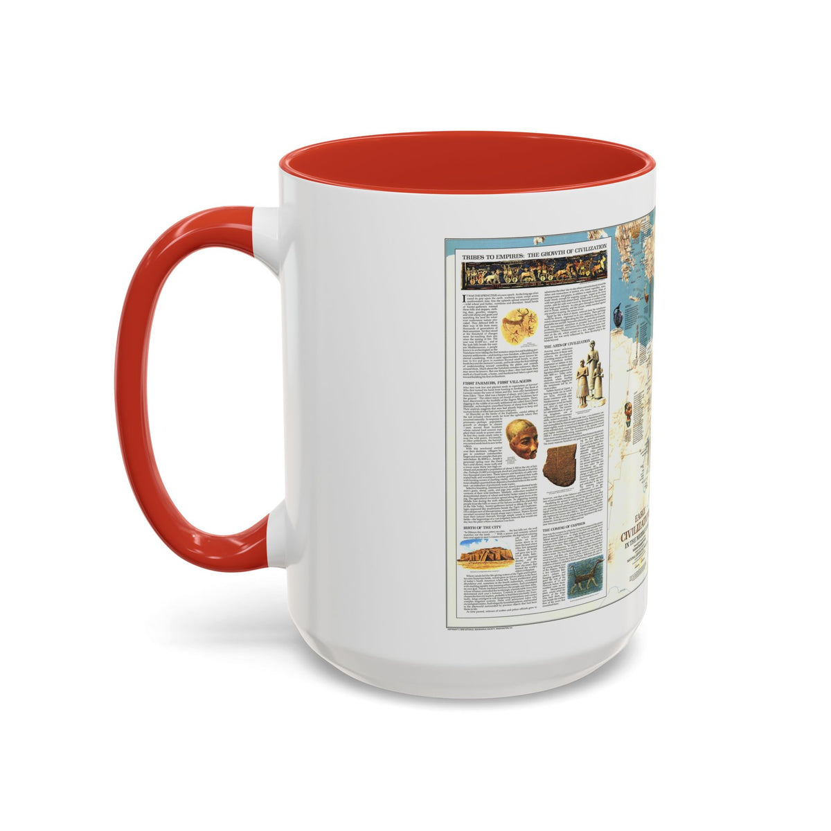 Middle East - Early Civilizations (1978) (Map) Accent Coffee Mug
