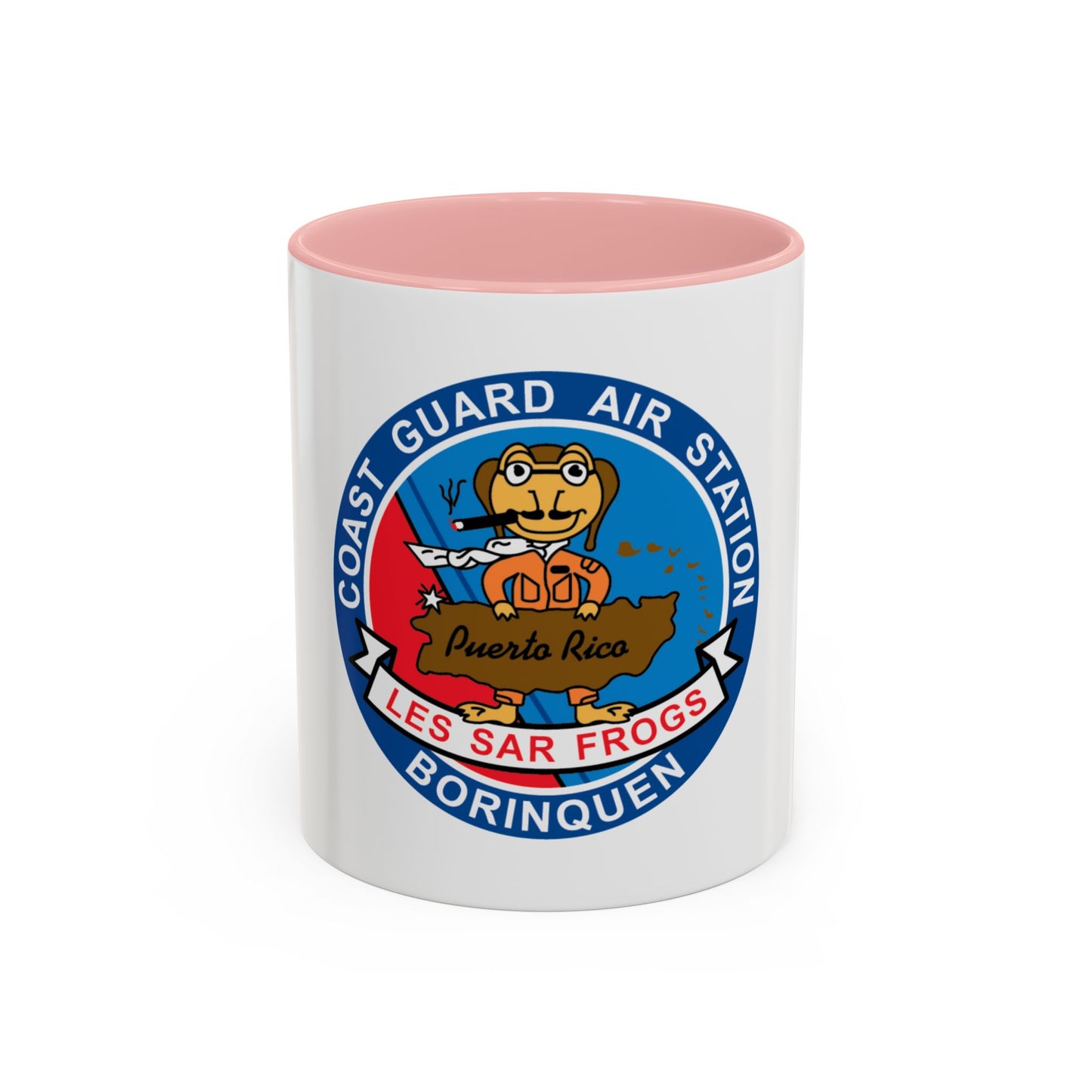 USCG Air Station Borinquen   Les SAR Frog (U.S. Coast Guard) Accent Coffee Mug