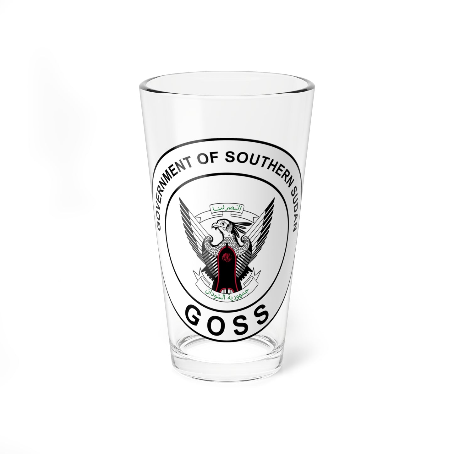 Seal of the Government of Southern Sudan 2005-2011 color (South Sudan) (Coat of Arms) Pint Glass 16oz