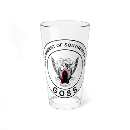 Seal of the Government of Southern Sudan 2005-2011 color (South Sudan) (Coat of Arms) Pint Glass 16oz