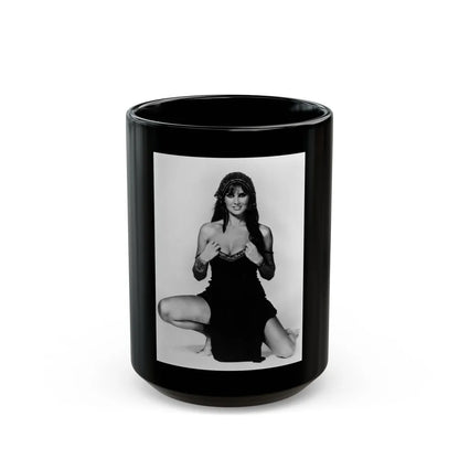 Caroline Munro #233 (Vintage Female Icon) Black Coffee Mug-15oz-Go Mug Yourself