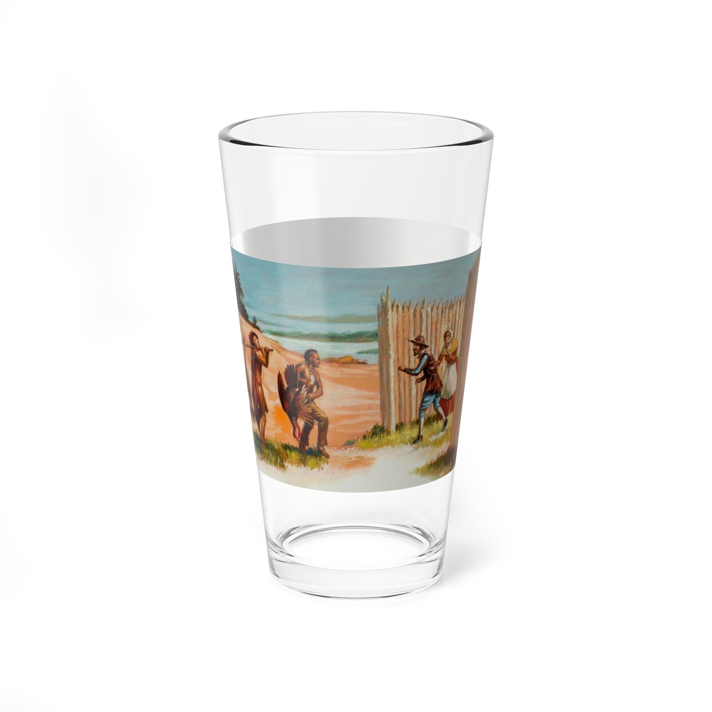 Squanto and the Miracle of Thanksgiving, interior illustrations (13), 2012 (Magazine Illustration) Pint Glass 16oz