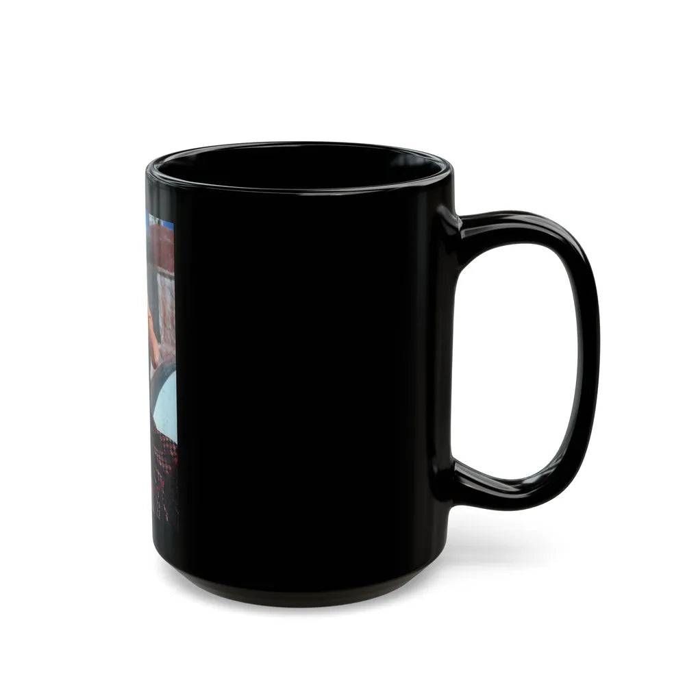 Katharine Ross #113 (Vintage Female Icon) Black Coffee Mug-Go Mug Yourself