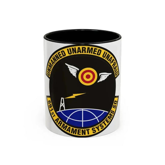 691st Armament Systems Squadron (U.S. Air Force) Accent Coffee Mug 11oz Black - Go Mug Yourself