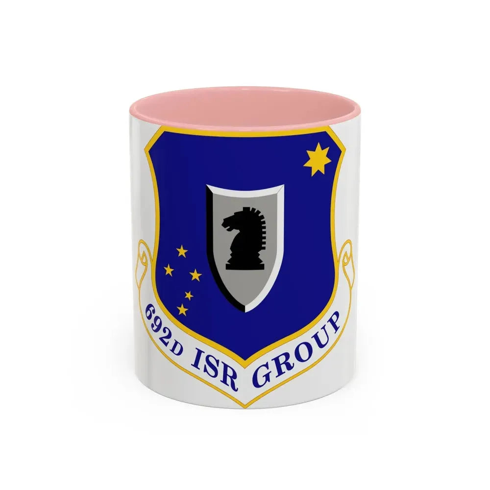 692 Intelligence Surveillance and Reconnaissance Group ACC (U.S. Air Force) Accent Coffee Mug 11oz Pink - Go Mug Yourself