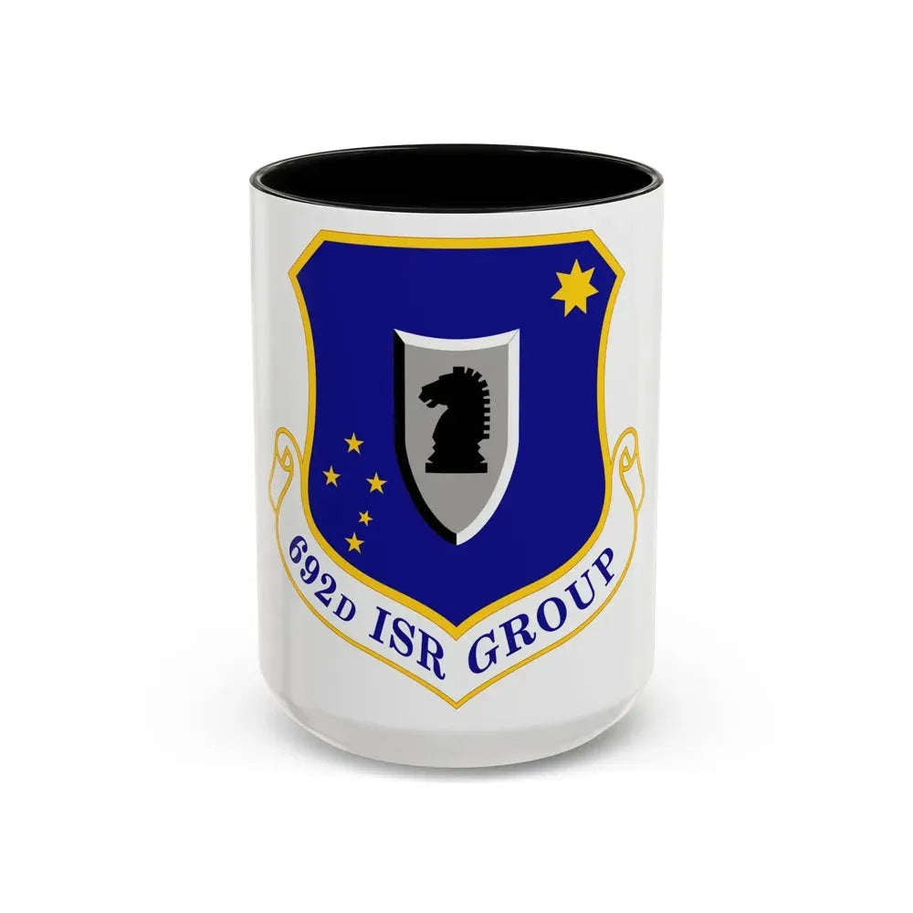 692 Intelligence Surveillance and Reconnaissance Group ACC (U.S. Air Force) Accent Coffee Mug 15oz Black - Go Mug Yourself