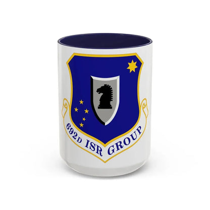 692 Intelligence Surveillance and Reconnaissance Group ACC (U.S. Air Force) Accent Coffee Mug 15oz Navy - Go Mug Yourself