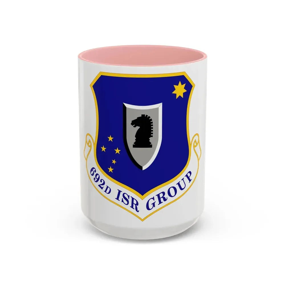 692 Intelligence Surveillance and Reconnaissance Group ACC (U.S. Air Force) Accent Coffee Mug 15oz Pink - Go Mug Yourself