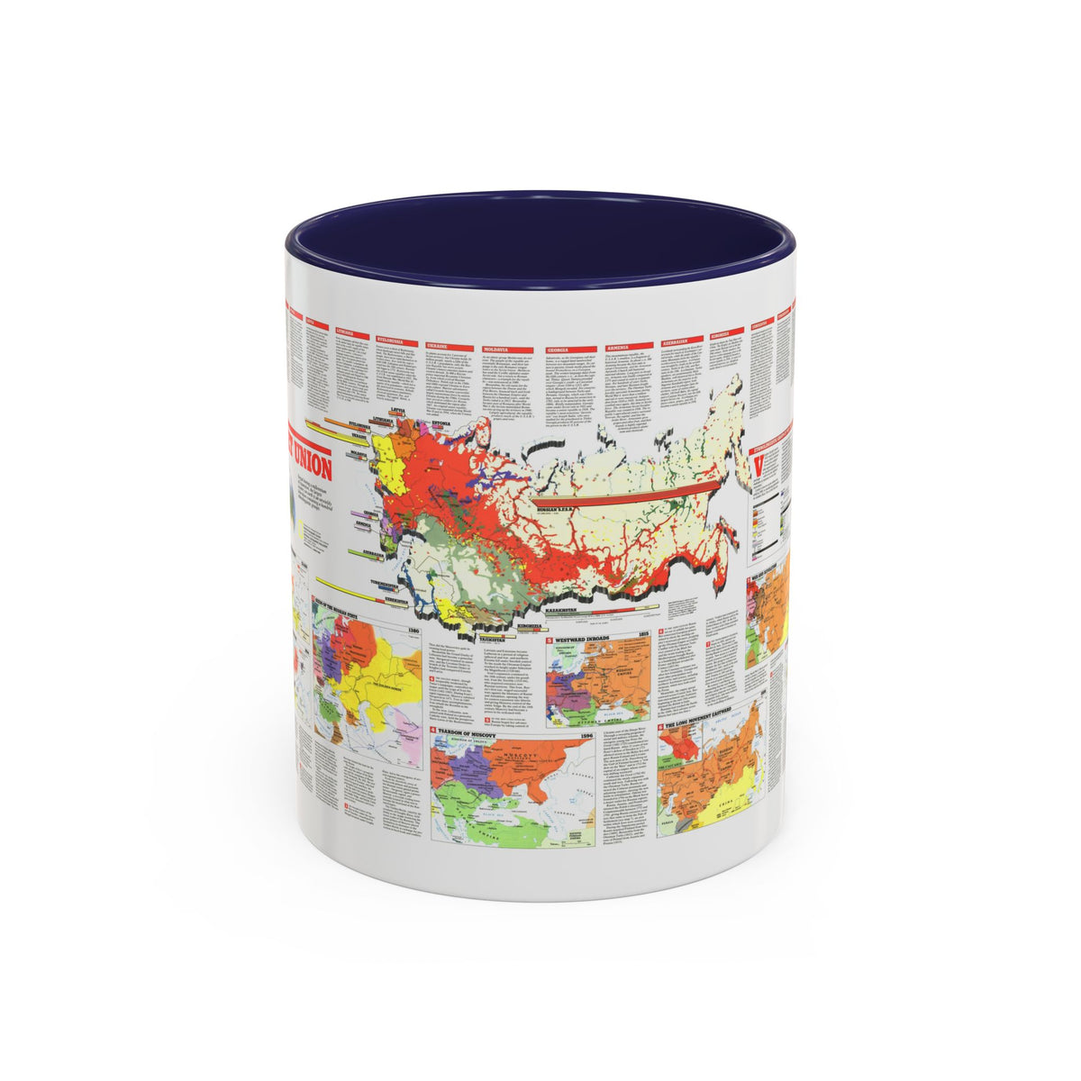 Russia - Soviet Union 2 (1990) (Map) Accent Coffee Mug