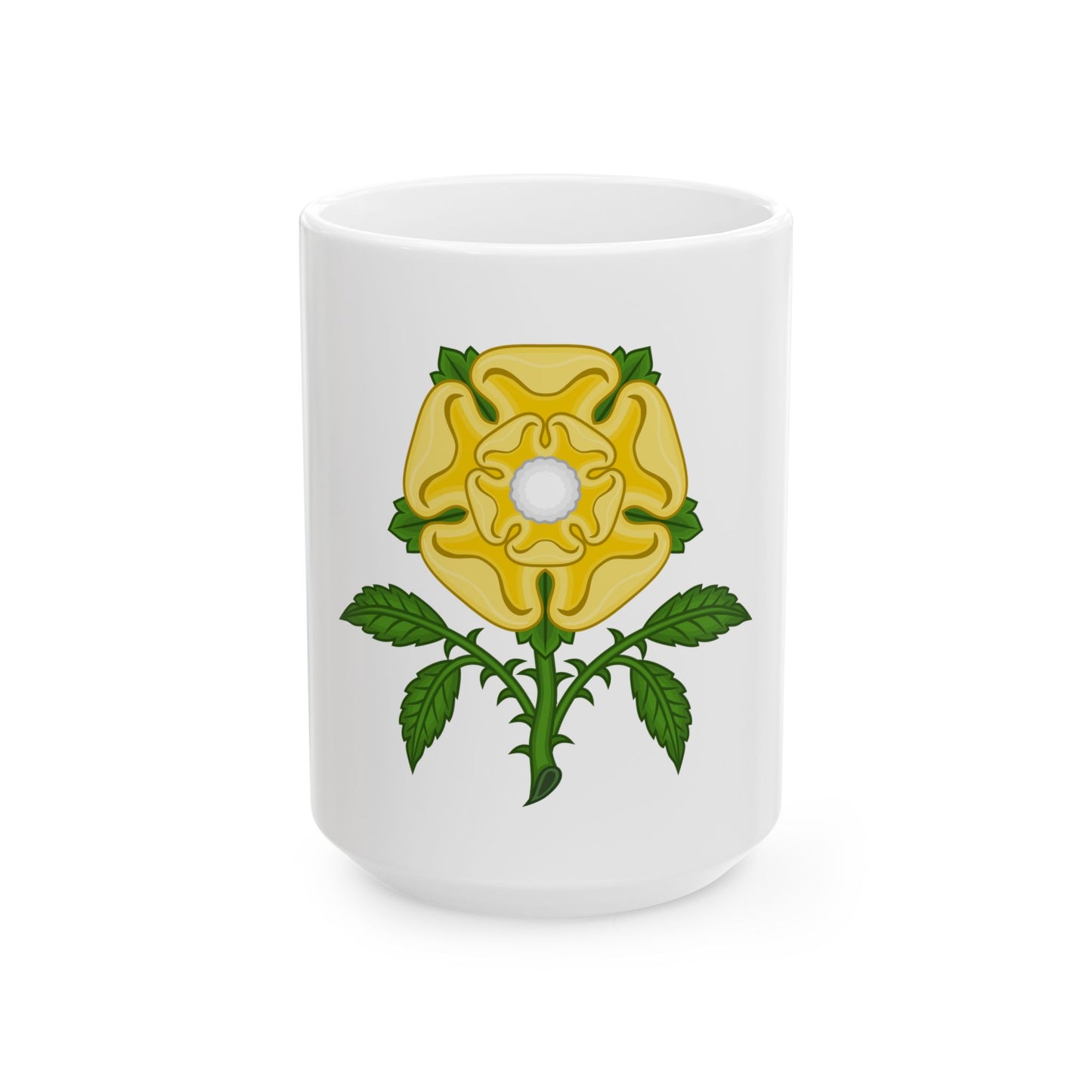 Golden Rose Badge - White Coffee Mug