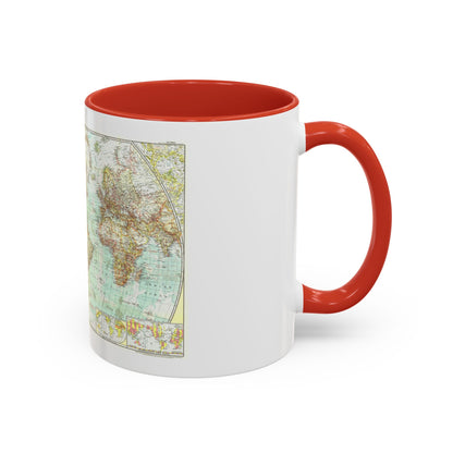 World Map (1957) (Map) Accent Coffee Mug