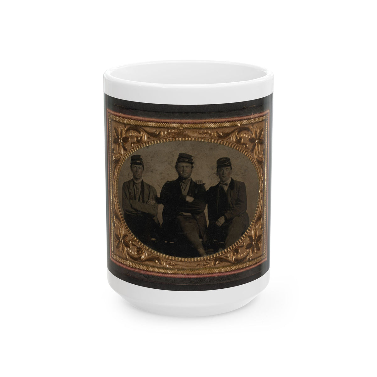 Three Unidentified Soldiers (U.S. Civil War) White Coffee Mug