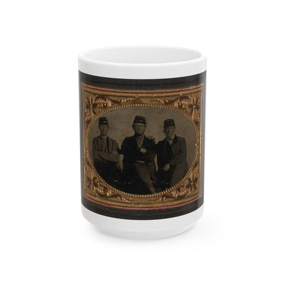 Three Unidentified Soldiers (U.S. Civil War) White Coffee Mug