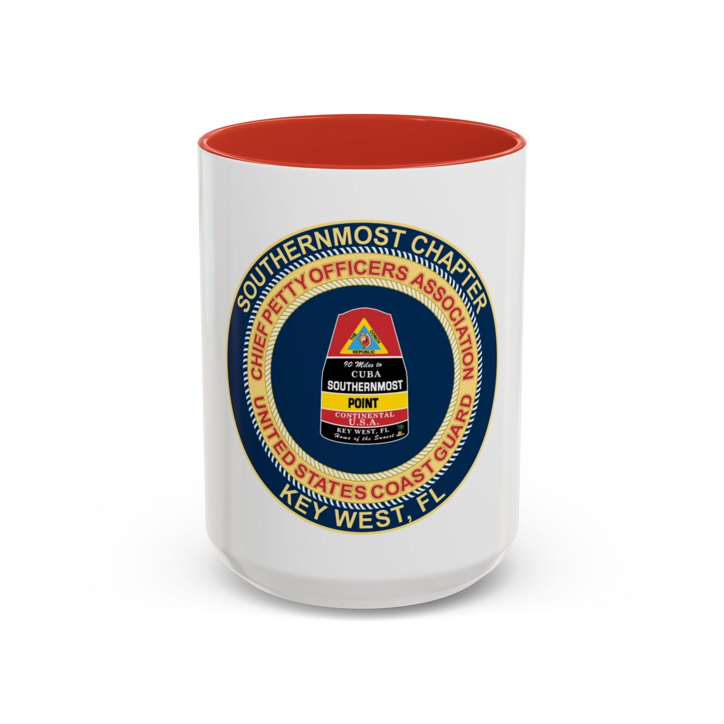 USCG CPOA Key West FL Southernmost Chapter (U.S. Coast Guard) Accent Coffee Mug