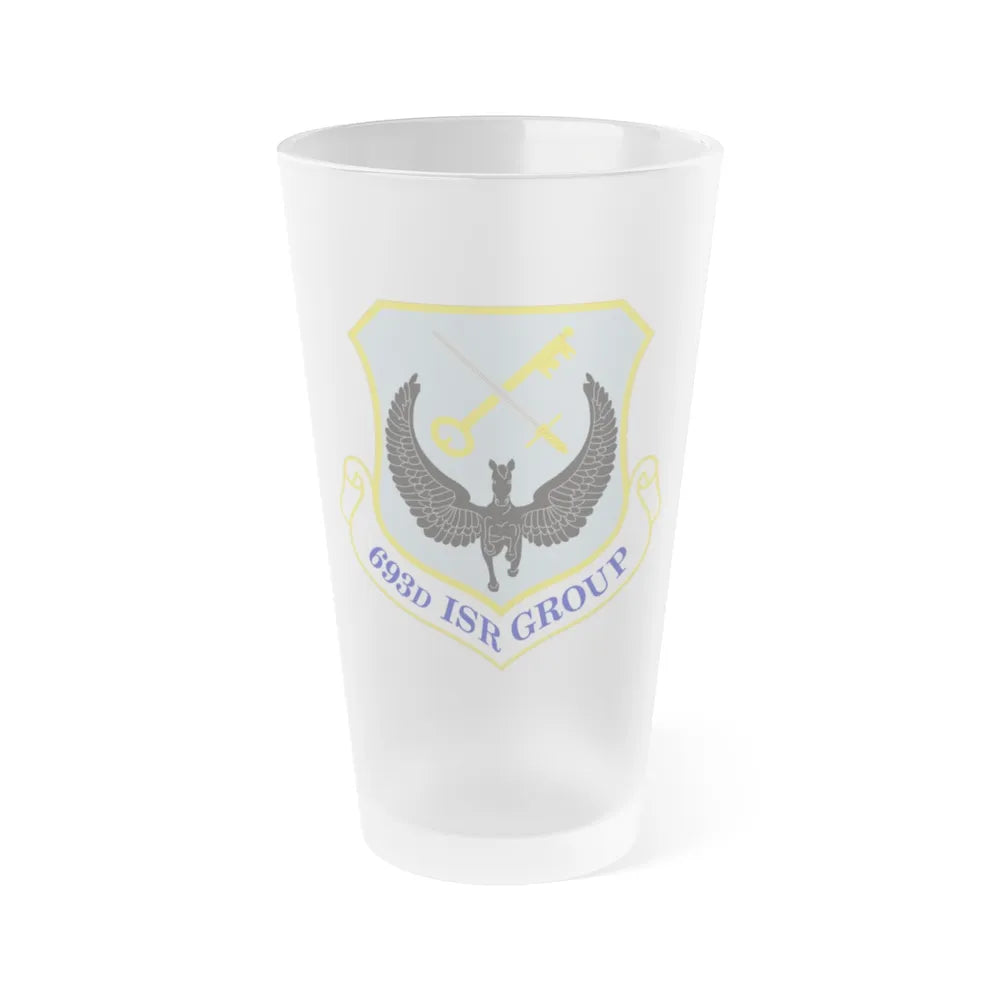 693 Intelligence Surveillance and Reconnaissance Group ACC (U.S. Air Force) Frosted Pint Glass 16oz-16oz-Frosted-Go Mug Yourself