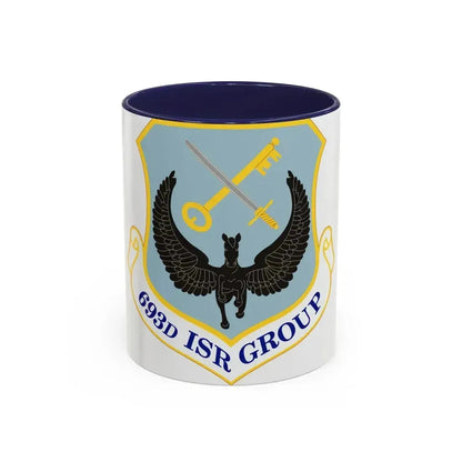 693 Intelligence Surveillance and Reconnaissance Group ACC (U.S. Air Force) Accent Coffee Mug 11oz Navy - Go Mug Yourself