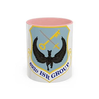 693 Intelligence Surveillance and Reconnaissance Group ACC (U.S. Air Force) Accent Coffee Mug 11oz Pink - Go Mug Yourself