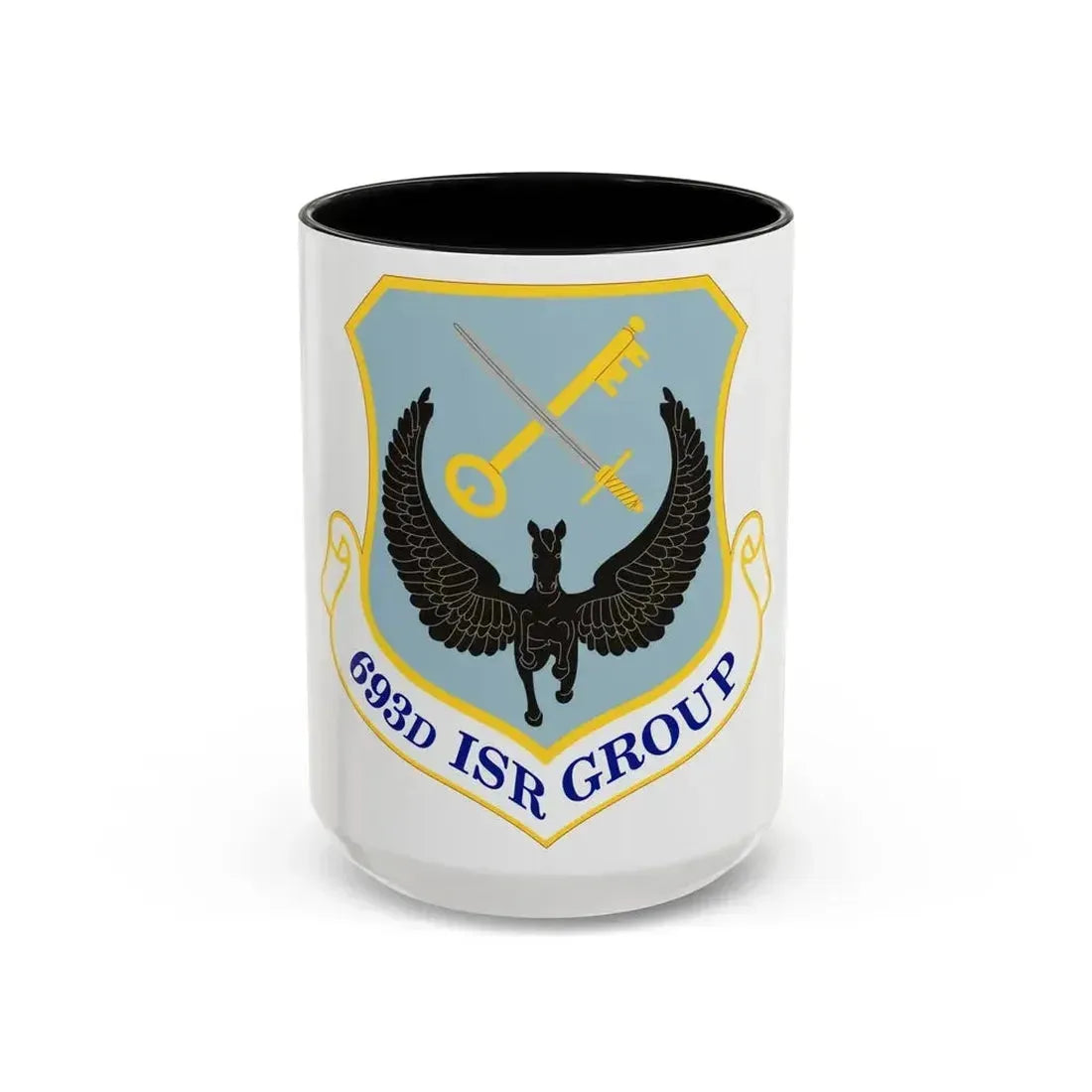 693 Intelligence Surveillance and Reconnaissance Group ACC (U.S. Air Force) Accent Coffee Mug 15oz Black - Go Mug Yourself