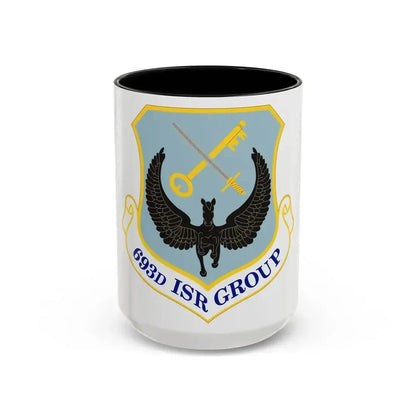 693 Intelligence Surveillance and Reconnaissance Group ACC (U.S. Air Force) Accent Coffee Mug 15oz Black - Go Mug Yourself