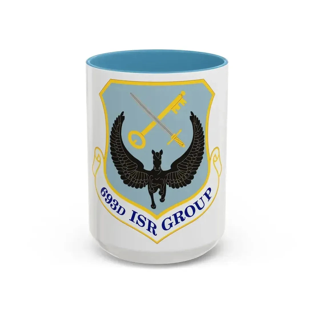 693 Intelligence Surveillance and Reconnaissance Group ACC (U.S. Air Force) Accent Coffee Mug 15oz Light Blue - Go Mug Yourself