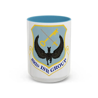 693 Intelligence Surveillance and Reconnaissance Group ACC (U.S. Air Force) Accent Coffee Mug 15oz Light Blue - Go Mug Yourself