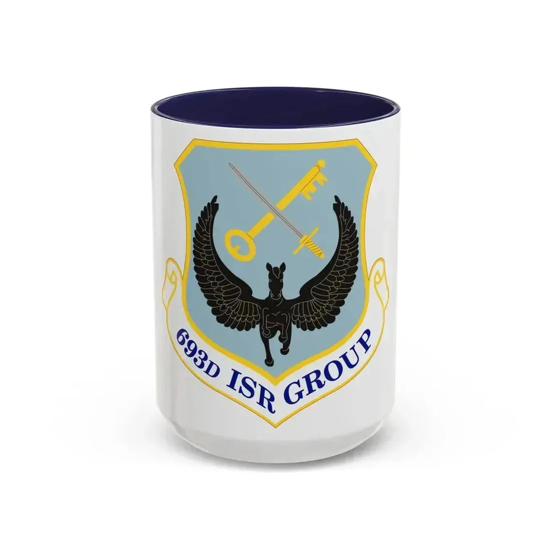 693 Intelligence Surveillance and Reconnaissance Group ACC (U.S. Air Force) Accent Coffee Mug 15oz Navy - Go Mug Yourself