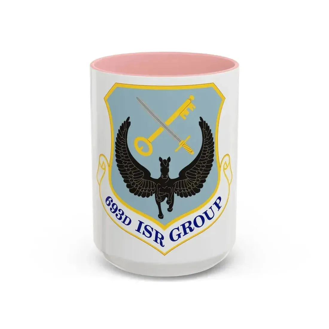 693 Intelligence Surveillance and Reconnaissance Group ACC (U.S. Air Force) Accent Coffee Mug 15oz Pink - Go Mug Yourself