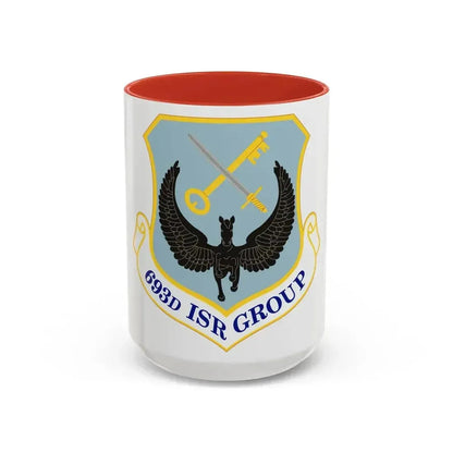 693 Intelligence Surveillance and Reconnaissance Group ACC (U.S. Air Force) Accent Coffee Mug 15oz Red - Go Mug Yourself