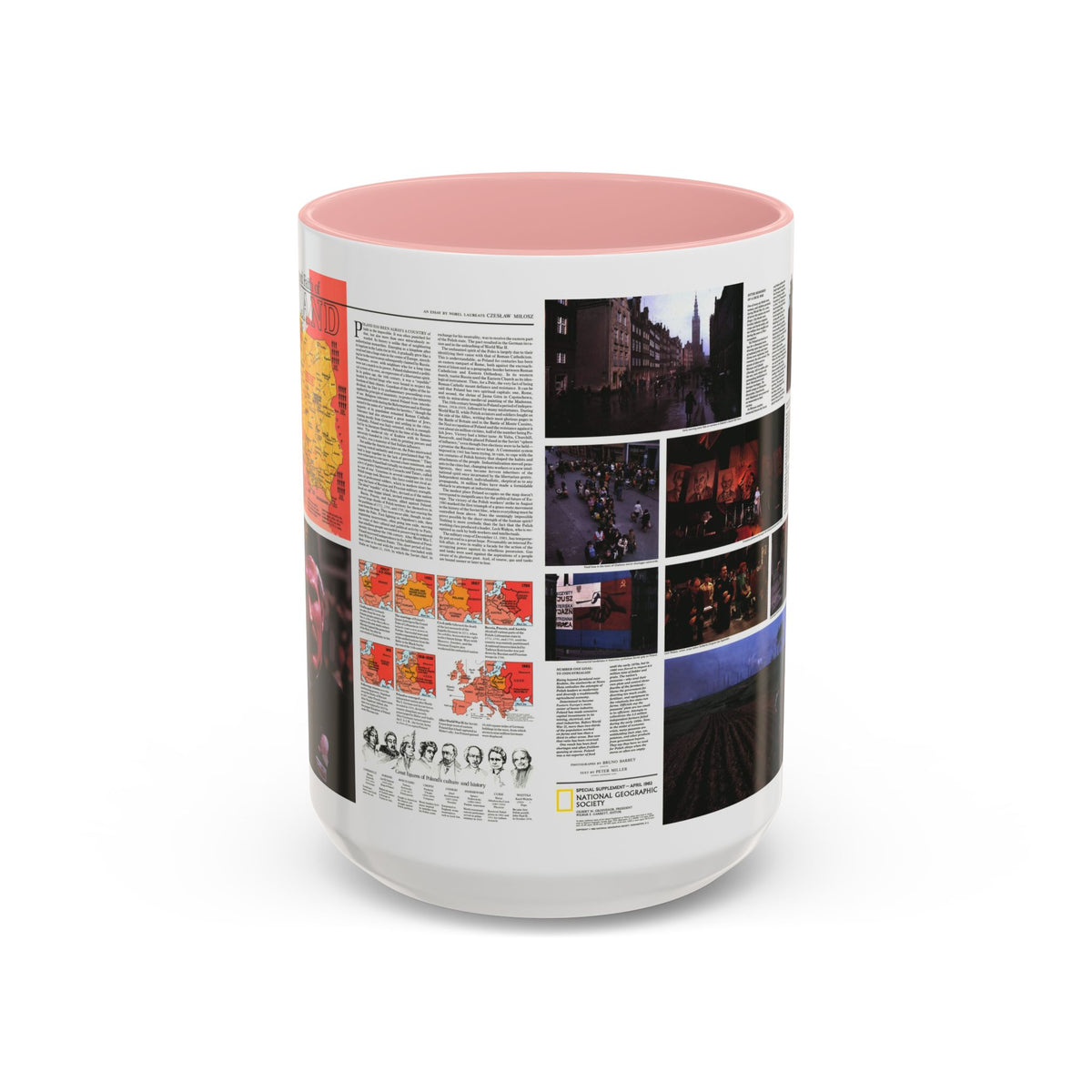 Poland - The Face and Faith 1 (1982) (Map) Accent Coffee Mug