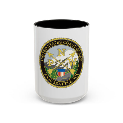 USCG Base Seattle (U.S. Coast Guard) Accent Coffee Mug