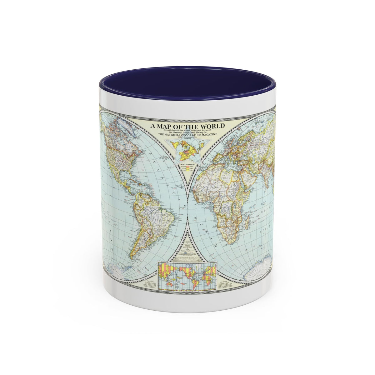 World Map (1941) (Map) Accent Coffee Mug