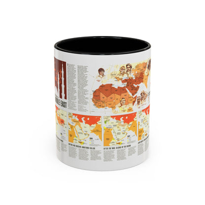 Middle East - Two Centuries of Conflict (1980) (Map) Accent Coffee Mug