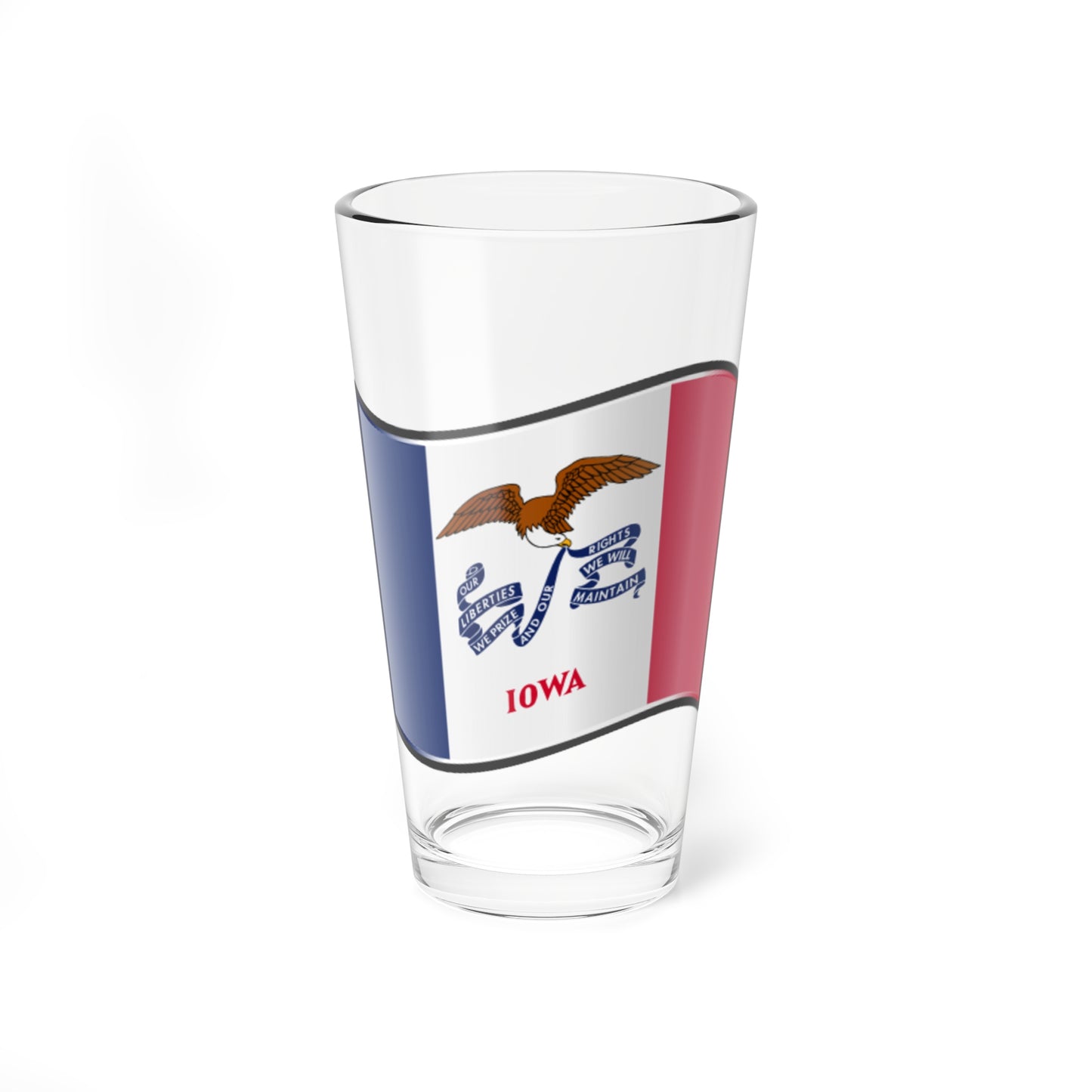 Nuvola Iowa flag (United States) Pint Glass 16oz