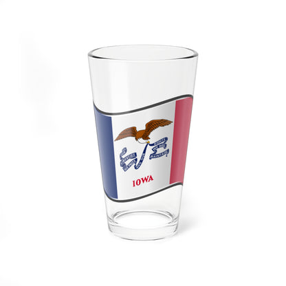 Nuvola Iowa flag (United States) Pint Glass 16oz