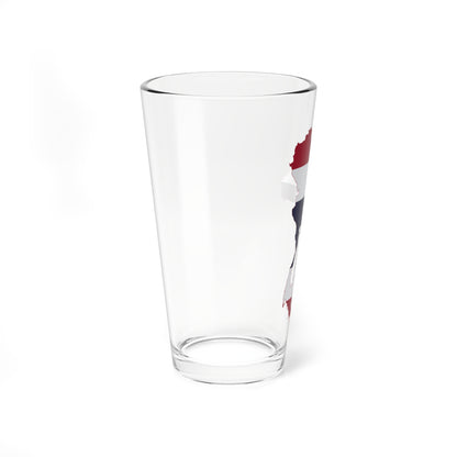 Flag map of Thailand (Thailand) Pint Glass 16oz