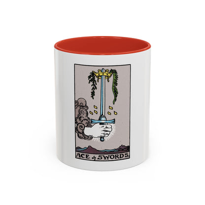 The Ace of Swords (Tarot Card) Accent Coffee Mug