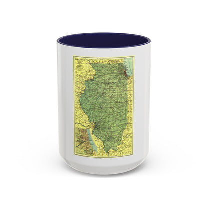 USA - Illinois (1931) (Map) Accent Coffee Mug