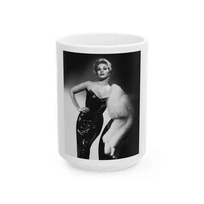 Kim Novak #282 (Vintage Female Icon) White Coffee Mug-15oz-Go Mug Yourself