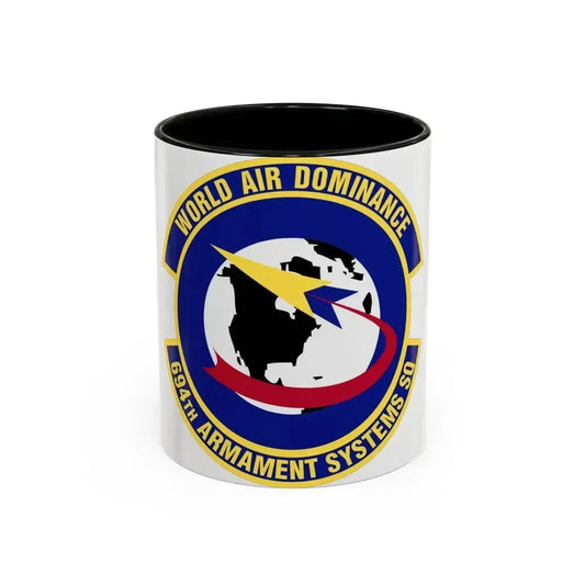694th Armament Systems Squadron (U.S. Air Force) Accent Coffee Mug 11oz Black - Go Mug Yourself