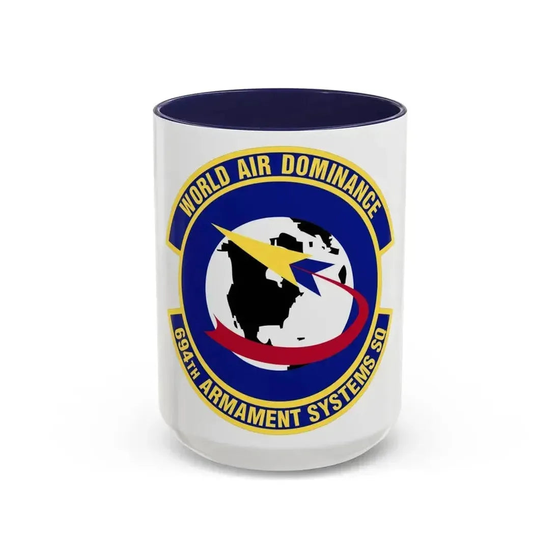 694th Armament Systems Squadron (U.S. Air Force) Accent Coffee Mug 15oz Navy - Go Mug Yourself