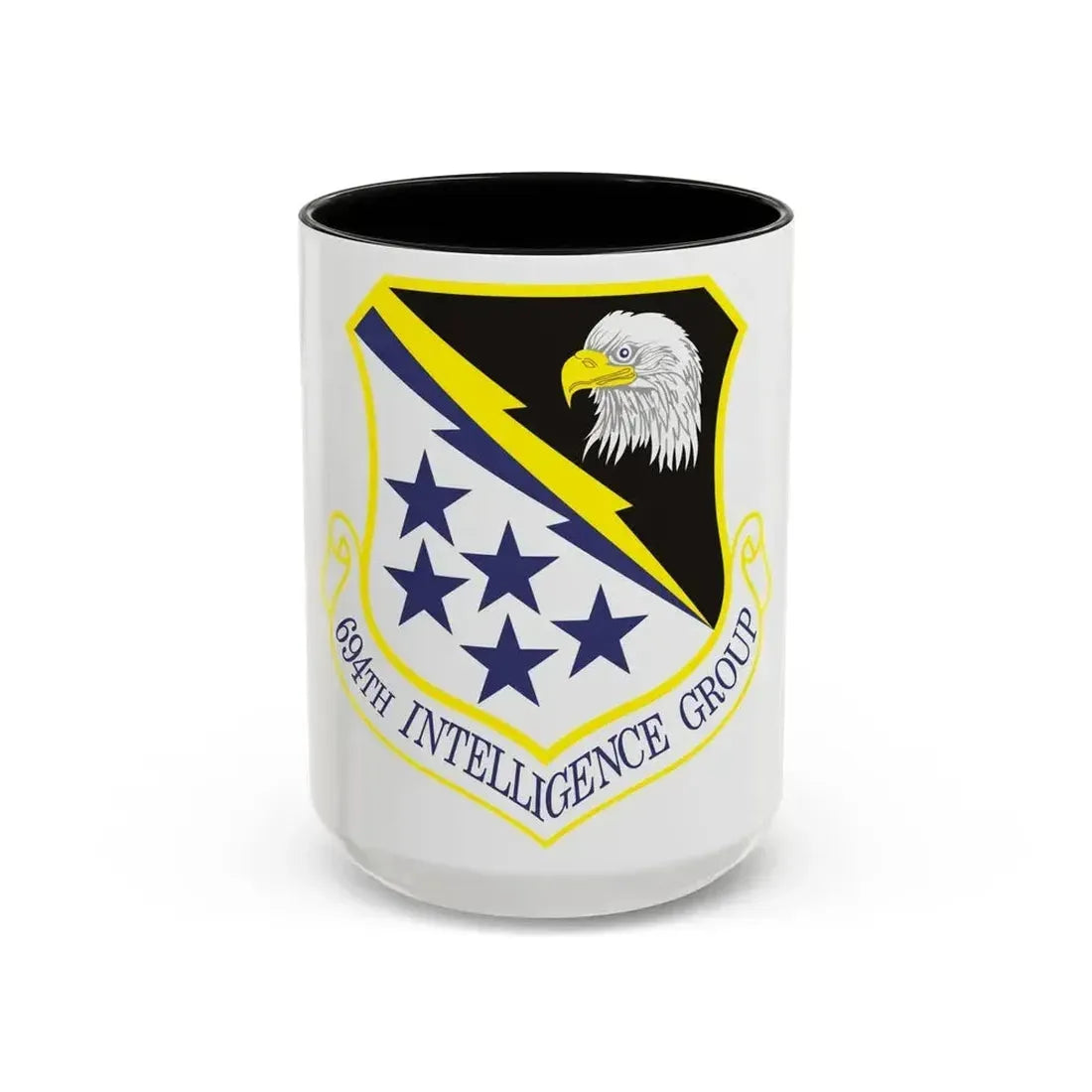 694th Intelligence Group (U.S. Air Force) Accent Coffee Mug 15oz Black - Go Mug Yourself