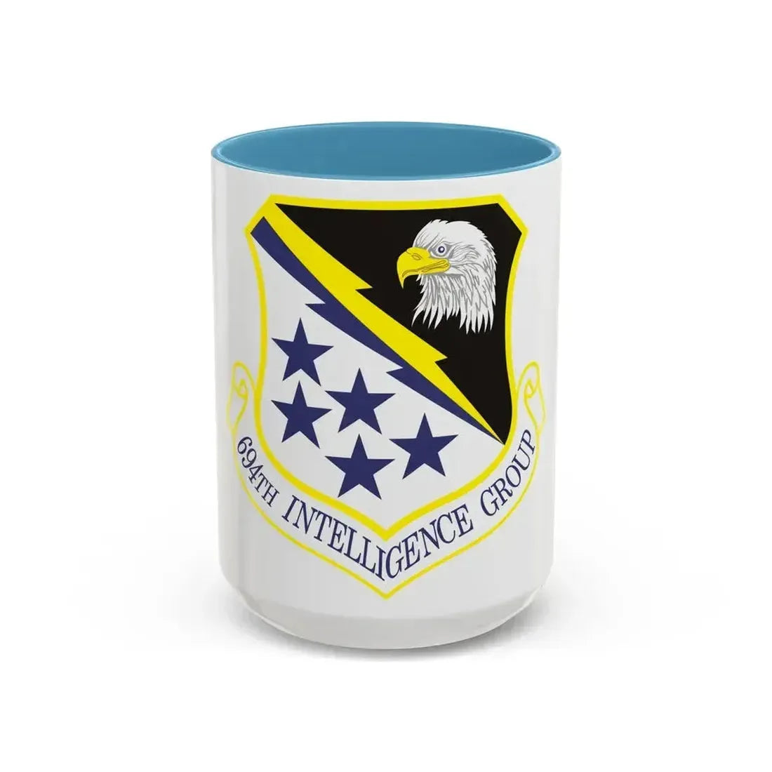 694th Intelligence Group (U.S. Air Force) Accent Coffee Mug 15oz Light Blue - Go Mug Yourself