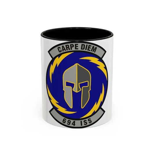 694th Intelligence Support Squadron (U.S. Air Force) Accent Coffee Mug 11oz Black - Go Mug Yourself